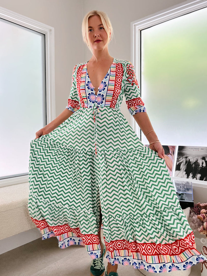 Jaase Tessa Maxi Dress with Drawstring Waist - Ziggy Za - Style House Fashion Jaase