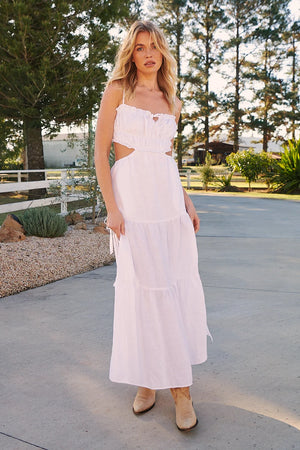 
            
                Load image into Gallery viewer, White Koda Linen Maxi Dress -  Wilder Collection Statement By Jaase
            
        
