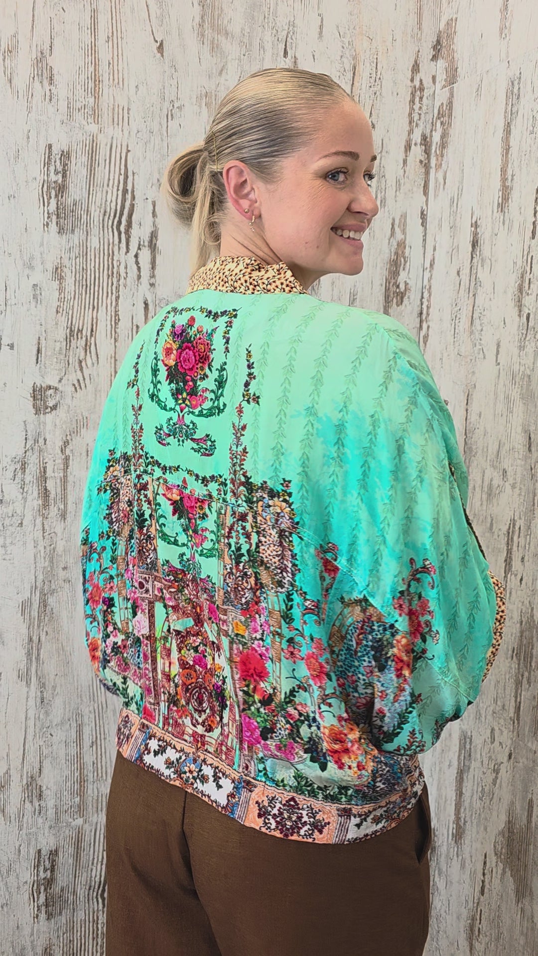 Peacock Feather Sorrento Shirt – Emerald Gardens