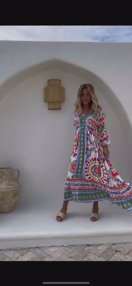 
            
                Load and play video in Gallery viewer, Mexican Baja Maxi Dress
            
        