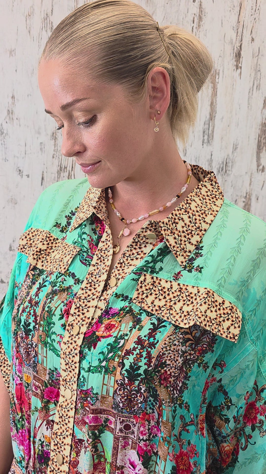 Peacock Feather Sorrento Shirt – Emerald Gardens