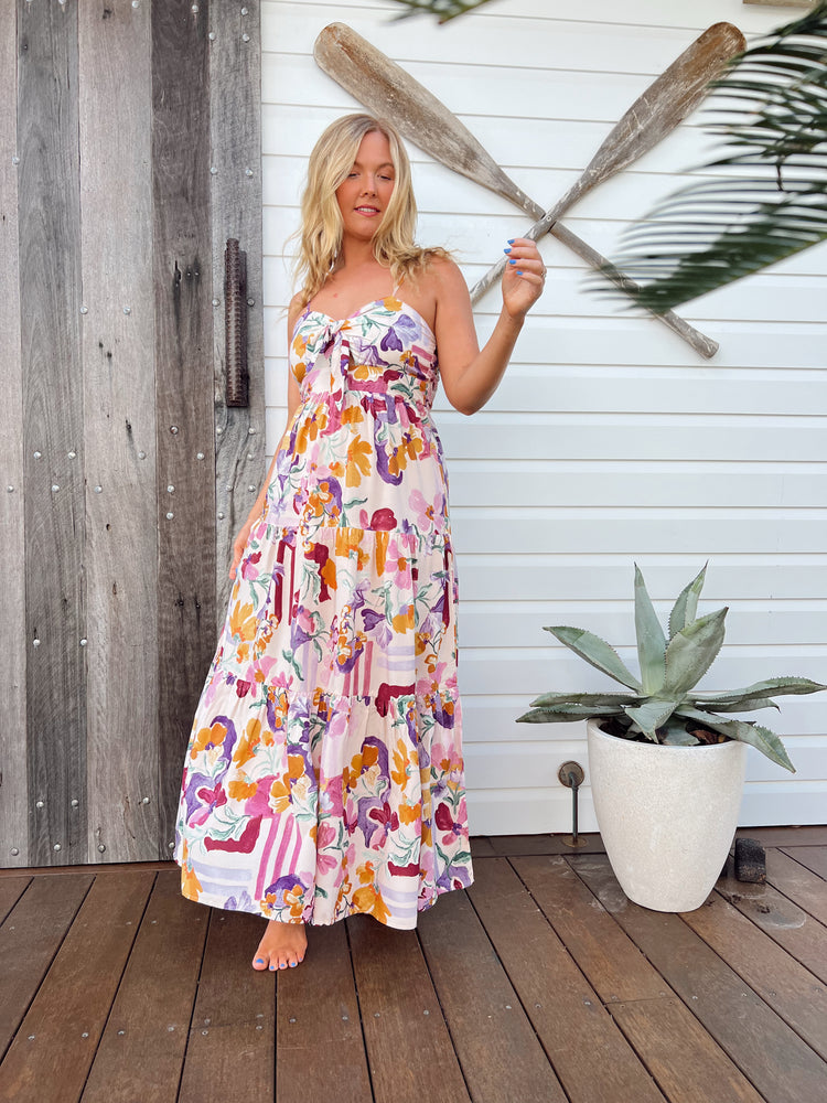 Jaase Bambi Maxi Dress with Adjustable Strap Shirred Back - Sweet Lilly - Style House Fashion Jaase Jaase Jaase Jaase