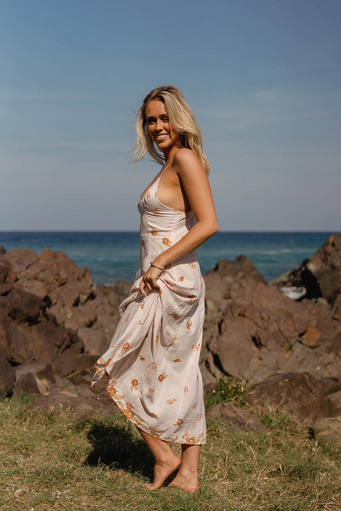 Jaase Porter Slip Dress with Adjustable Straps V-Neck - Vintage Sol - Style House Fashion Jaase