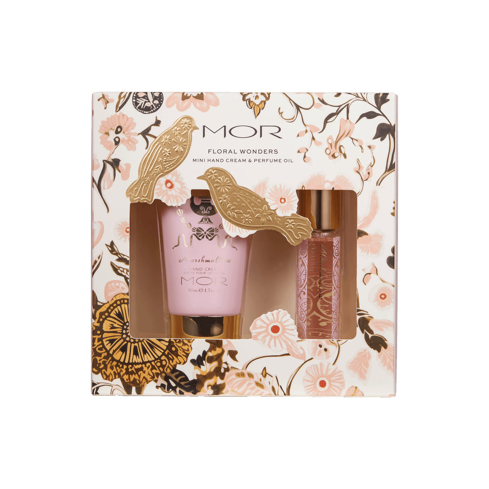 MOR Marshmallow Xmas Floral Wonders Perfume Oil & Hand Cream Gift Pack