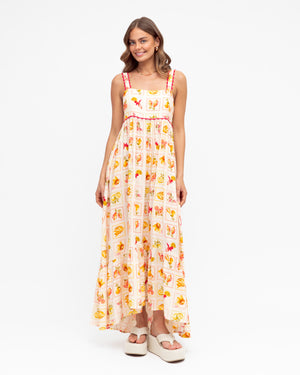 Label Of Love Dahlar Maxi Dress with Adjustable Straps Shirred Back - Style House Fashion Label Of Love