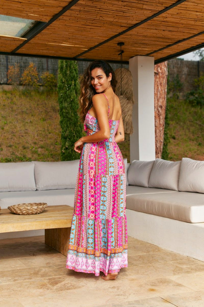 Jaase Bambi Maxi Dress with Adjustable Strap Shirred Back - Cedella - Style House Fashion Jaase