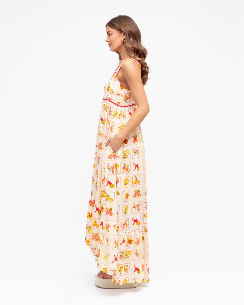 Label Of Love Dahlar Maxi Dress with Adjustable Straps Shirred Back - Style House Fashion Label Of Love