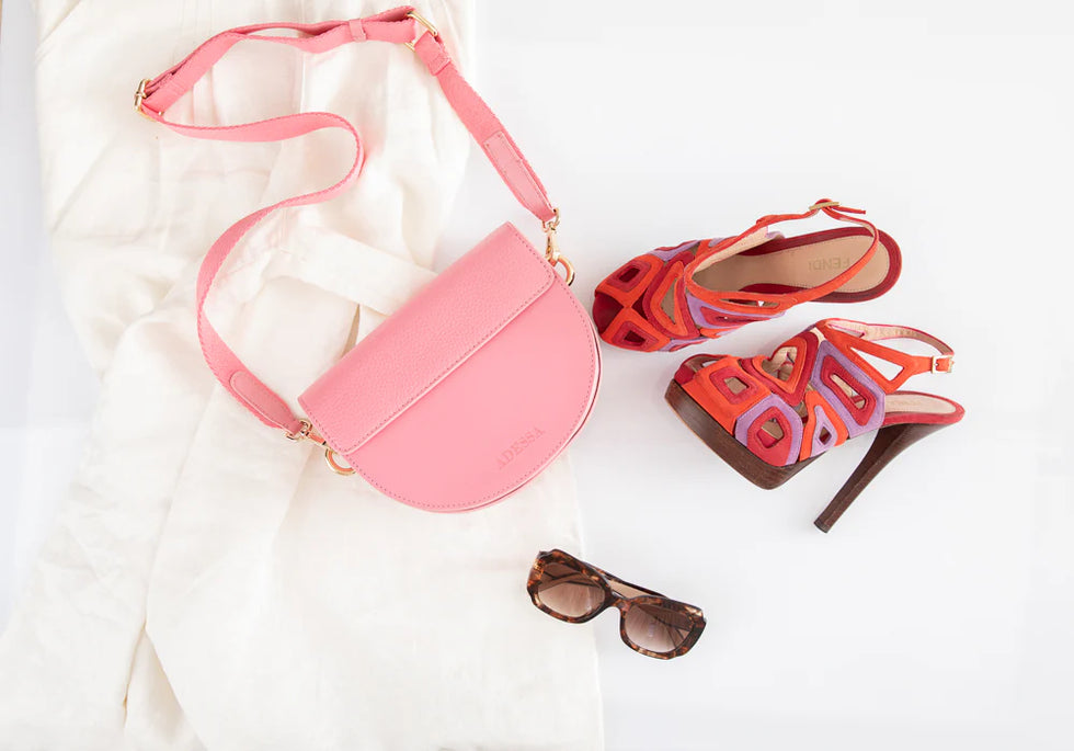Adessa Berlin Genuine Leather Handbag - Sweet Pink