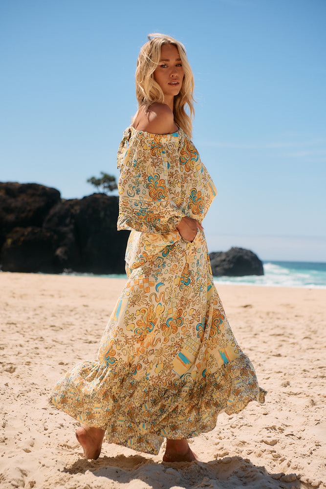 Jaase Oman Blouse with Round Neck Off Shoulder Batwing Sleeve - Sonnie - Style House Fashion Jaase