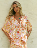 Jaase Paige Shirt Blouse with V Neck Collar Buttoned Front - Crystal - Style House Fashion Jaase