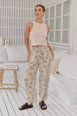 Jaase Cici Pants Wide Leg Drawstring Waist - Eloise - Style House Fashion