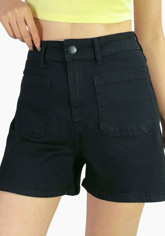Country Denim Jessie High Rise Stretch Shorts - Black - Style House Fashion Country Denim