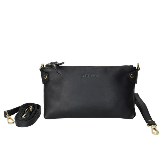 Adessa Derby Genuine Leather Crossbody Wallet Bag