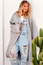 Jaase Vancouver Knit Long Line Cardigan - Grey
