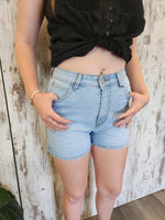 Country Denim Lilly High Rise Stretch Shorts - Light Blue - Style House Fashion Country Denim Country Denim Country Denim Country Denim Country Denim Country Denim