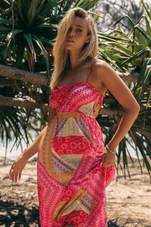 Jaase Cleo Maxi Dress with Adjustable Straps A-Line Skirt - Viva Bonita