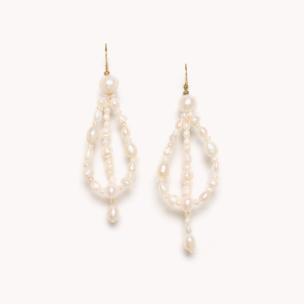 Nature Bijoux Moonlight Multidangle Cultured Pearls Statement Earrings