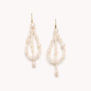 Nature Bijoux Moonlight Multidangle Cultured Pearls Statement Earrings