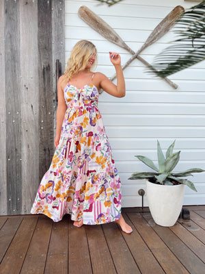 Jaase Bambi Maxi Dress with Adjustable Strap Shirred Back - Sweet Lilly - Style House Fashion Jaase Jaase Jaase Jaase