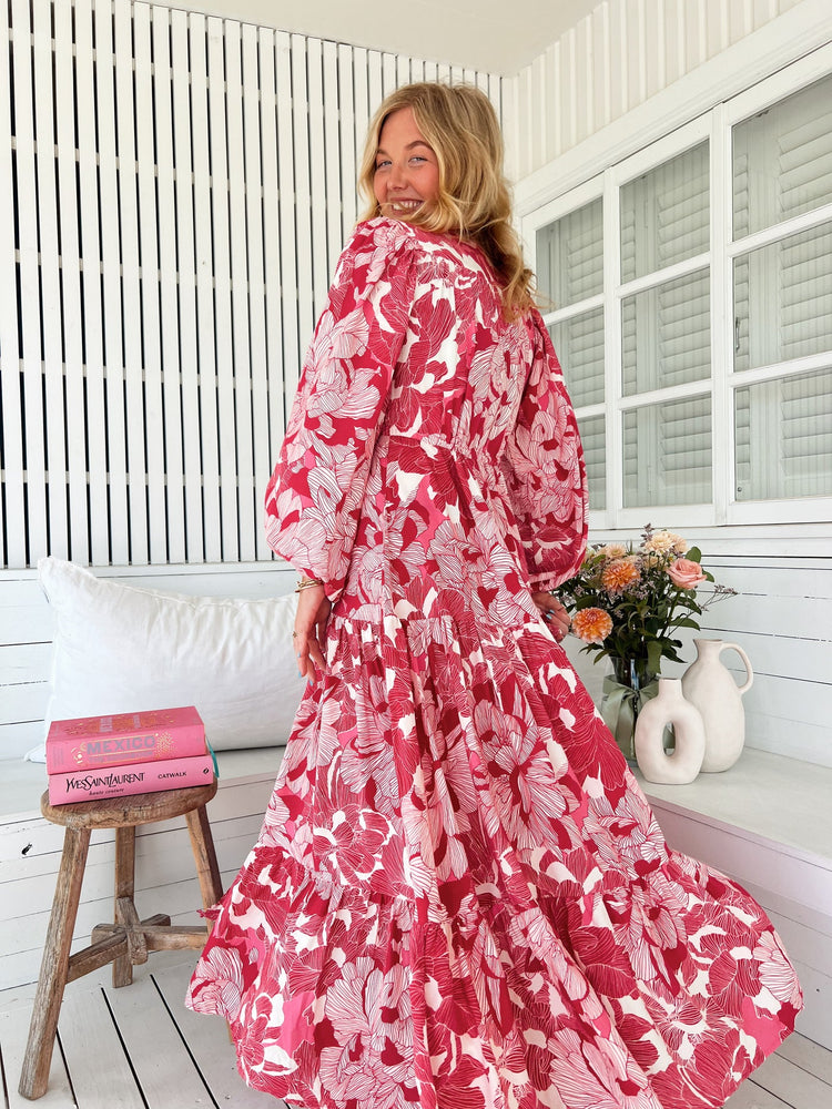Jaase Teresa Maxi Dress Long Billowy Sleeve - Soulina