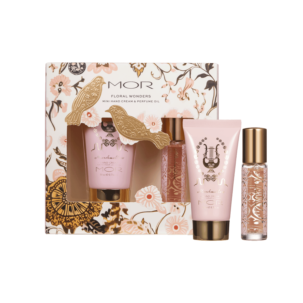 MOR Marshmallow Xmas Floral Wonders Perfume Oil & Hand Cream Gift Pack
