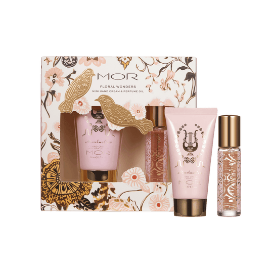 MOR Marshmallow Xmas Floral Wonders Perfume Oil & Hand Cream Gift Pack