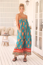 Jaase Alexia Maxi Dress with Square Neck Pockets Adjustable Straps - Melody - Style House Fashion Jaase
