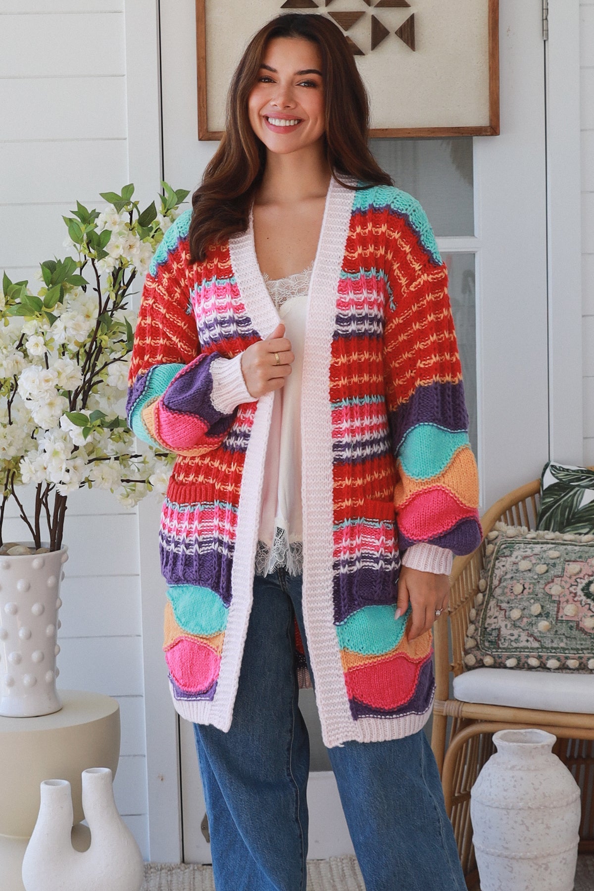 Isabella Sunset Fiesta Knit Cardigan - Style House Fashion Isabella