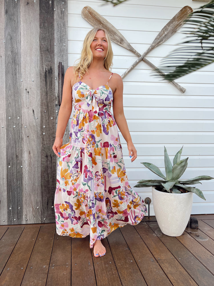 Jaase Bambi Maxi Dress with Adjustable Strap Shirred Back - Sweet Lilly - Style House Fashion Jaase Jaase Jaase Jaase