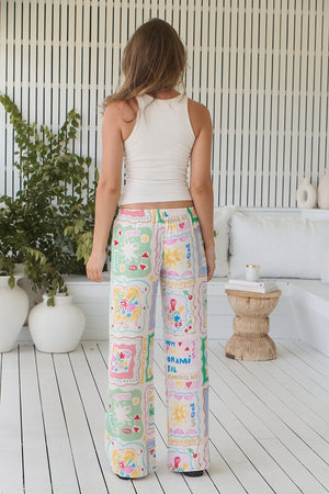 Jaase Clove Pants Wide Leg Drawstring Waist - La Mer - Style House Fashion