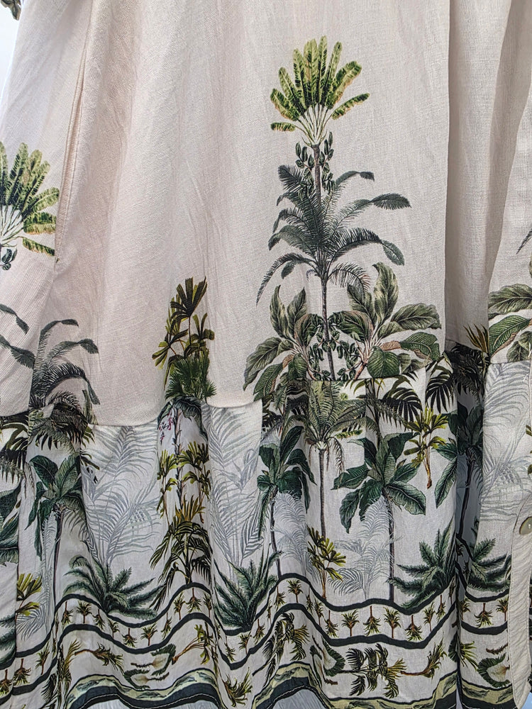 Iris Maxi Emma Mini Dress with V-Neck Buttons Pockets - Paradise