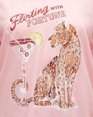 Paper Heart Flirting With Fortune Long Sleeved Vintage T-Shirt - Pink - Style House Fashion Paper Heart