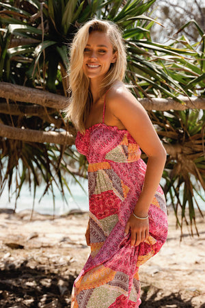 Jaase Cleo Maxi Dress with Adjustable Straps A-Line Skirt - Viva Bonita