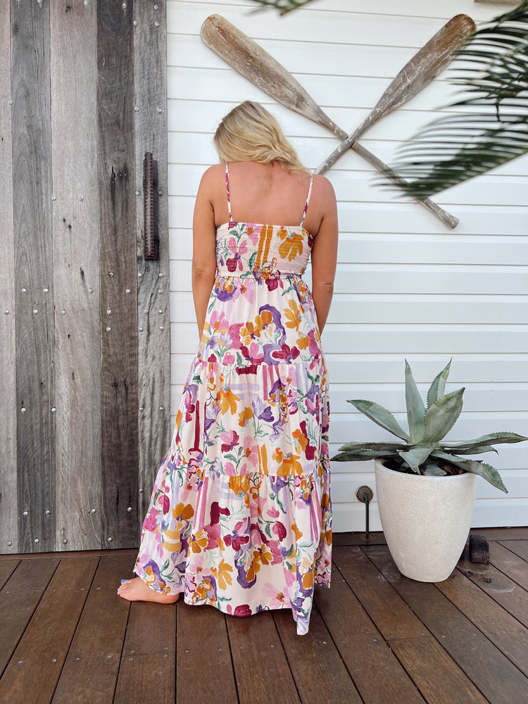 Jaase Bambi Maxi Dress with Adjustable Strap Shirred Back - Sweet Lilly - Style House Fashion Jaase Jaase Jaase Jaase