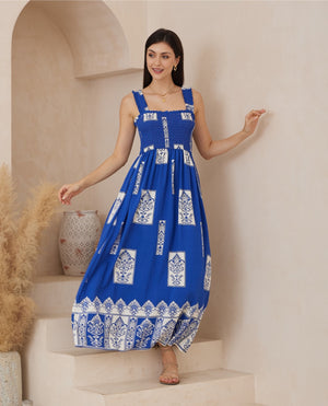 Iris Maxi Allira Maxi Dress - Blue Flourish - Style House Fashion