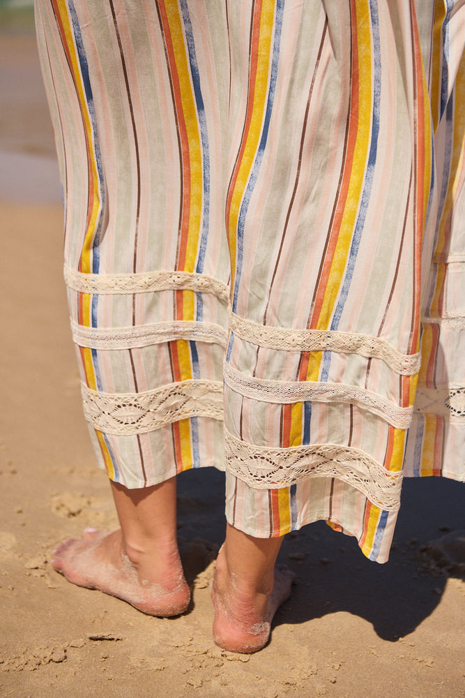 Jaase Meadow Maxi Dress with V Neck Button Bodice - Coloured Sands - Style House Fashion Jaase Jaase Jaase Jaase Jaase Jaase Jaase Jaase