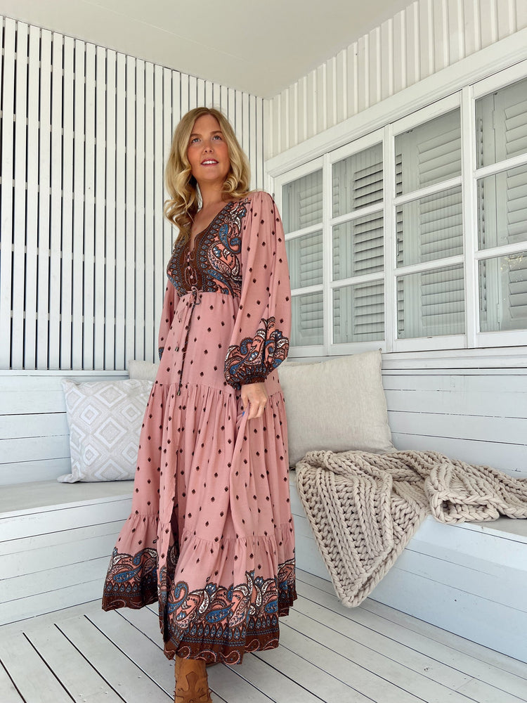 Jaase Teresa Maxi Dress Long Billowy Sleeve - Seraphina - Style House Fashion Jaase