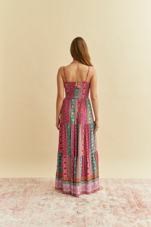 Jaase Bambi Maxi Dress with Adjustable Strap Shirred Back - Cedella - Style House Fashion Jaase