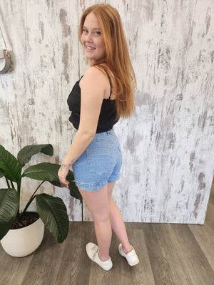 Country Denim Jill High Rise Stretch Shorts - Light Blue - Style House Fashion Country Denim Country Denim Country Denim Country Denim Country Denim Country Denim Country Denim Country Denim