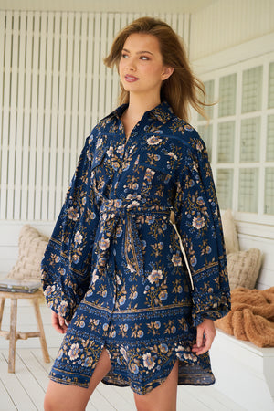 Jaase Beverly Shirt Dress with Collar Buttoned Front - Adeline - Style House Fashion Jaase
