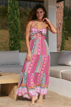 Jaase Bambi Maxi Dress with Adjustable Strap Shirred Back - Cedella - Style House Fashion Jaase