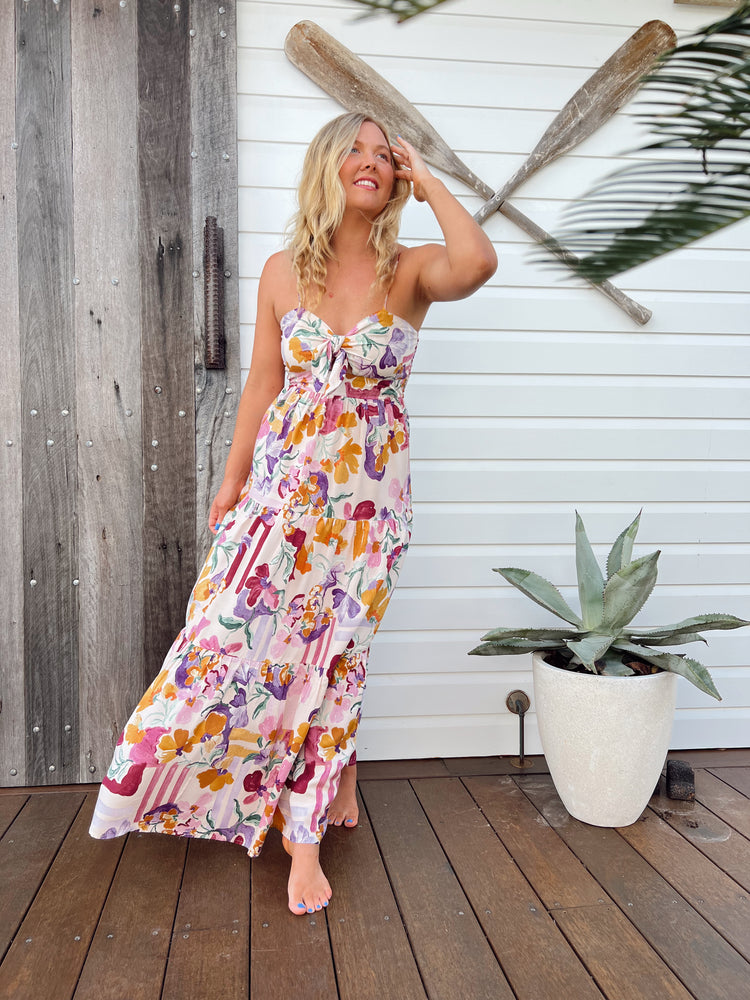 Jaase Bambi Maxi Dress with Adjustable Strap Shirred Back - Sweet Lilly - Style House Fashion Jaase Jaase Jaase Jaase