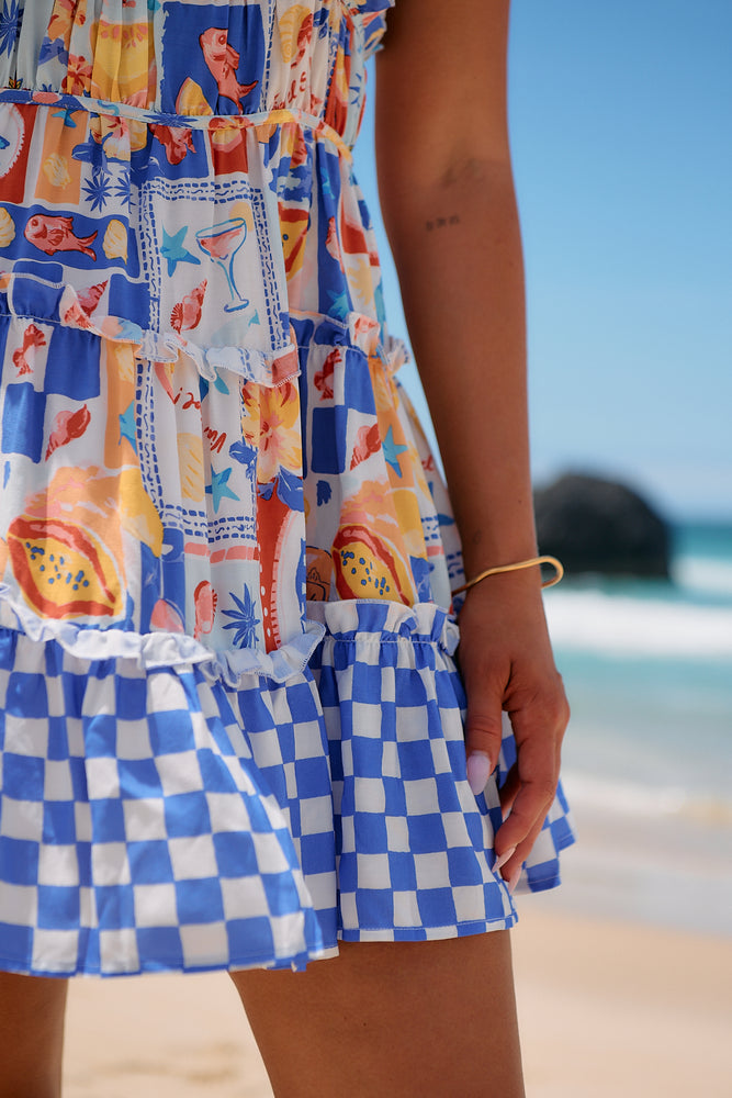 Jaase Wilde Mini Dress with Adjustable Strap Tie Back - Viva De Sol