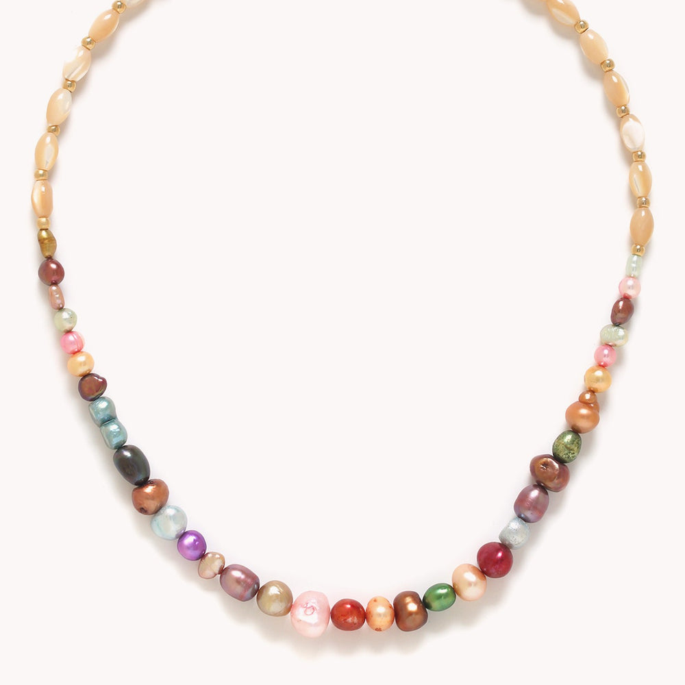Nature Bijoux Monte Rosso Multi Colour Pearl Necklace