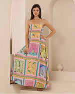 Iris Maxi Collette Maxi Dress Square Neckline Pockets Spaghetti Strap - Eulalie