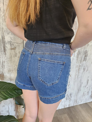 Country Denim Sam High Rise Stretch Shorts - Dark Blue - Style House Fashion Country Denim Country Denim Country Denim Country Denim Country Denim Country Denim