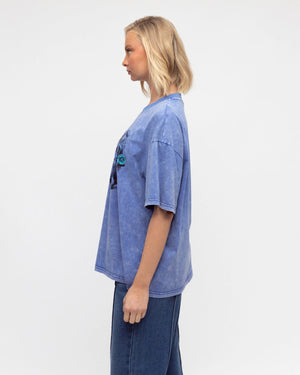 Paper Heart Mermaid Slightly Oversized Vintage T-Shirt - Blue - Style House Fashion Paper Heart