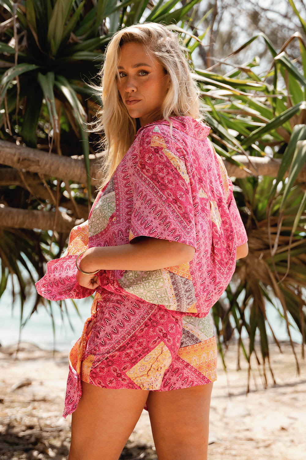 Jaase Lola Shirt Blouse with V Neck Collar Buttoned Front - Viva Bonita - Style House Fashion Jaase Jaase Jaase Jaase Jaase