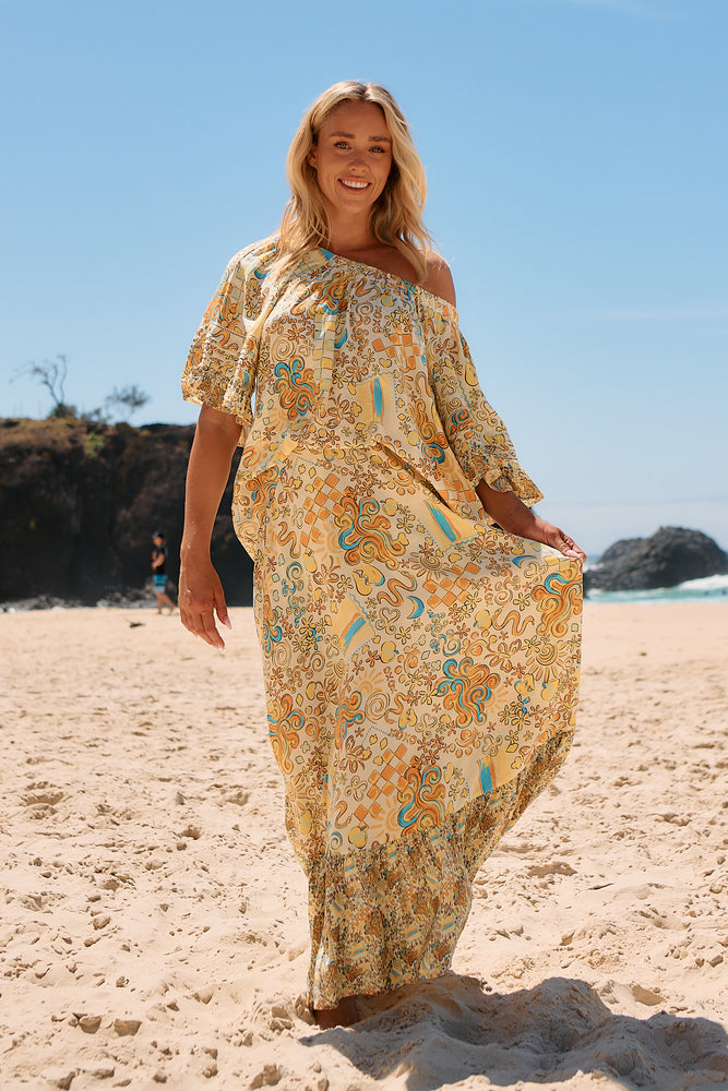 Jaase Oman Blouse with Round Neck Off Shoulder Batwing Sleeve - Sonnie - Style House Fashion Jaase