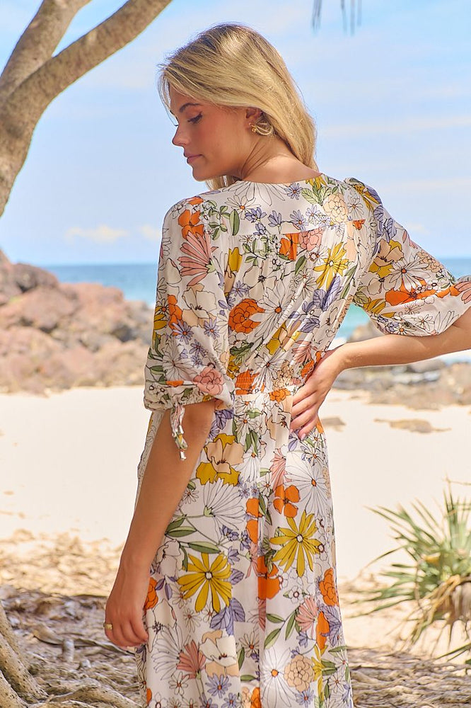 Jaase Molli Maxi Dress with Half Sleeve V Neck Pockets - Dalilah